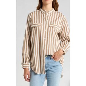 Stripe Pocket Button-Up Tunic Shirt. $348. NWT Sz M.